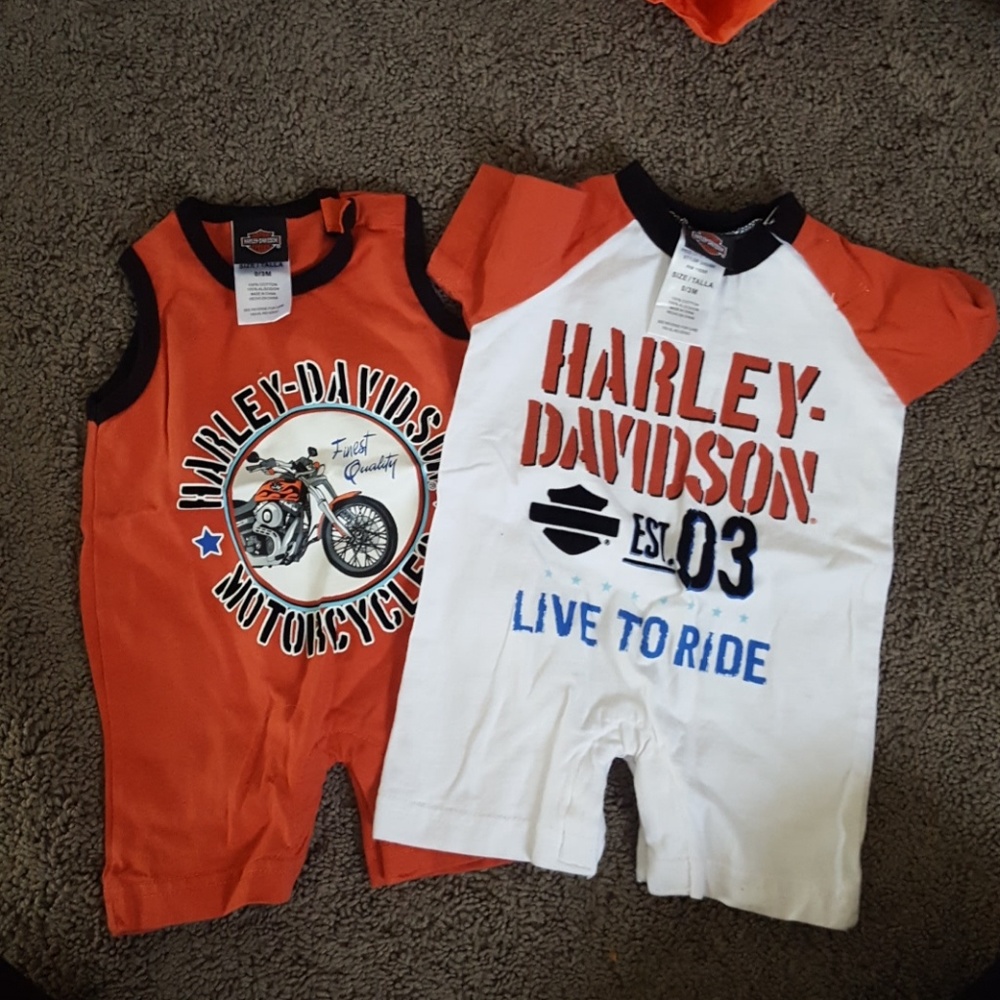 Baby Harley Davidson Rompers